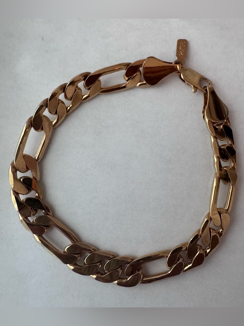 24K GB Figaro Bracelet